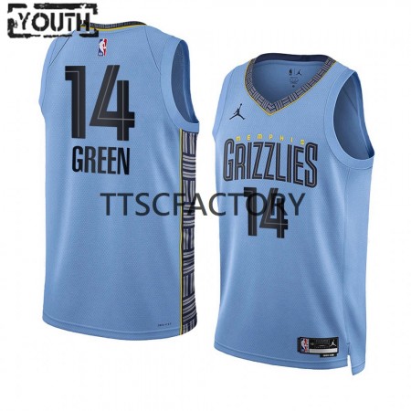 Kinder NBA Memphis Grizzlies Trikot Danny Green 14 Jordan 2022-23 Statement Edition Blau Swingman